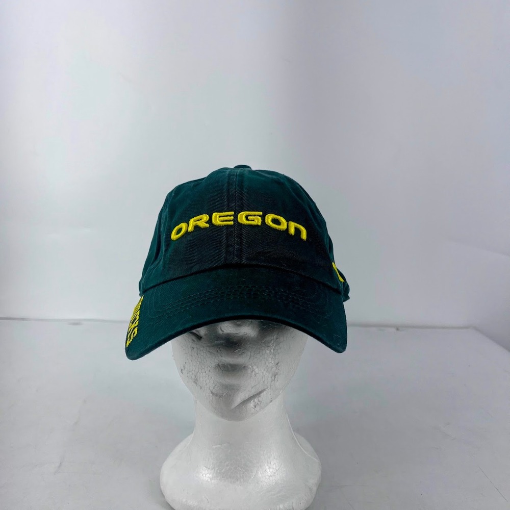 Russell Athletic Oregon Ducks Hat Green Yellow Adjustable Strapback Dad Cap